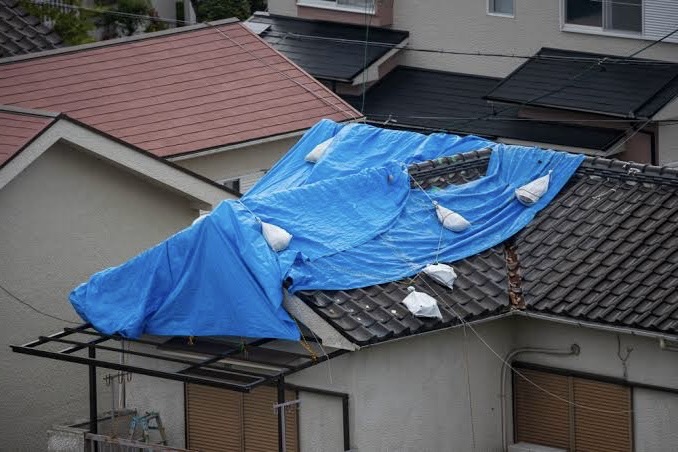 瓦工事写真
